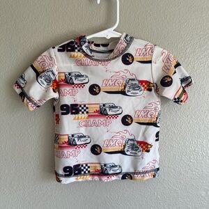 Cars Lightning McQueen swim shirt rash guard size 18 month toddler